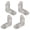 65x65x38mm, variant on 4Pcs Multipurpose Stainless Steel Right Angles Brackets 3 Hole Fixing Plates L Shaped Angles Code Connector Replacement