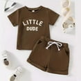 thumbnail image 2 of Toddler Boy Outfits Set Letter T-Shirt Casual Shorts Sets Crew Neck Baby Boy Summer Clothes Spring Outfits For Boys 12-24 Months Cute&nbsp;Boy&nbsp;Clothing, 2 of 7