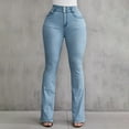 thumbnail image 4 of Jeans for Women Casual High Waist Pockets Classic Denim Daily Loose Trendy Delicate Durable Light Blue Pants Sizes XS, 4 of 5