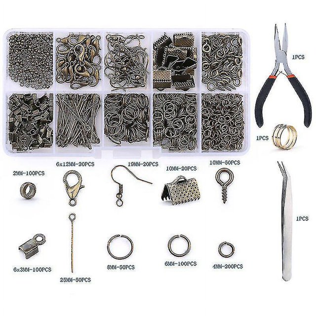 Anillos de salto, juego de cierres de langosta, suministros para fabricación de joyas, Kit de accesorios para fabricación de joyas