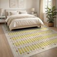 thumbnail image 3 of ODIKA 8'x10' Washable Area Rug Classroom Pencil Coquette Ribbon Border Teacher Preschool School Flowing Dynamic for Dining Room, Large Office, Lounge, Non-Slip Chair-Friendly Mat, 3 of 7