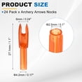thumbnail image 2 of Uxcell Archery Arrows Nocks, Arrow Shaft Plastic Nocks Replacement Archery Arrows Tail Accessory 24 Pack Inside Diameter 4.2 mm Clear Orange - for (Hunting/Shooting/Compound/Recurve Bow), 2 of 7