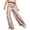 Pink, variant on ROYALTY Womens Orange Ruched Tie Pull-on Front Overlay Printed High Waist Pants M