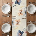 thumbnail image 4 of Table Runner 36 Inches Long for Kitchen Dining, Blue Yellow Flowers Dresser Scarf Farmhouse, Dining Table Decorations for Wedding/Parties, Spring Summer Garden Wildflowers Retro 13 x 36 In, 4 of 8