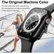 thumbnail image 4 of 2 Pack Waterproof Case for Apple Watch Series 6/SE/5/4 44MM with Tempered Glass Screen Protector,Ultra-Thin Hard PC Cover Anti-Scratch Protective Bumper for iWatch Series 6 SE 5 4 44mm Black, 4 of 5