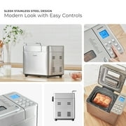Cuckoo Artisan Pro Bread Maker – Stainless Steel, 17 Menu Options, Auto Fruit & Nut Dispenser, 3 Crust Levels (CBM-AAB101S)