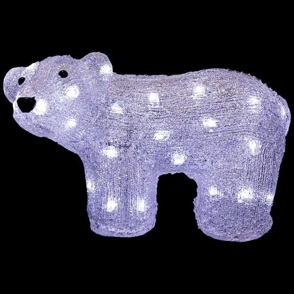 12" Lighted Commercial Grade Acrylic Baby Bear Christmas Display Decoration