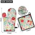 thumbnail image 6 of Pioneer Flower Kitchen Oven Mitt and Pot Holder Sets 2 Pcs for Baking, Cooking and Grilling, Heat Resistant Up To 392 °F, 6 of 7
