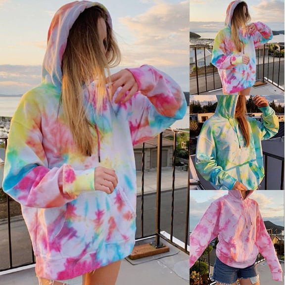 Idoravan Essentials Hoodie Woman Sweatshirt for Women Trendy Women's Printed Sweatshirts Tops Star Print Long Sleeve Jacket Green
