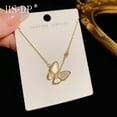 thumbnail image 3 of Trending Fashion Sweet Butterfly Mother-of-Pearl Necklace - High-End Niche Design Cute Choker Necklace, Exquisite and Elegant Jewelry for Women, 3 of 6
