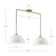 thumbnail image 4 of Nathan James Percy Modern 2-Light Island Hanging Pendant Light with Metal Shade and Adjustable Cord, 4 of 4