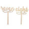 thumbnail image 4 of Números de mesa de madera rústica, perfectos para decoración de bodas y fiestas, juego del 1 al 10 en palitos, 4 of 8