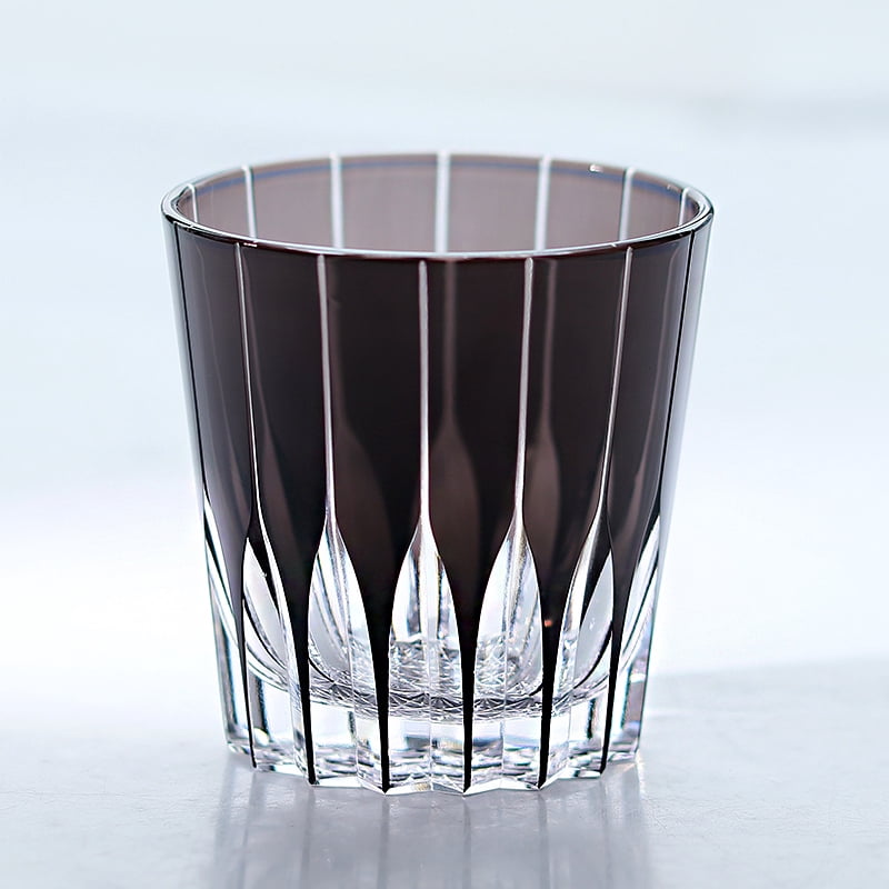Luxury New Color Black 330ml 10oz Hand Carved Cocktail Glass Classic Design Whisky & Wine Bar Glassware With Gift Box
