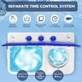 thumbnail image 3 of Adnoom 30lbs Washing Machine, 19lbs Washer/11lbs Spinner Combo Twin Tub Portable Washing Machine with Drain Pump, Blue&White, 3 of 7