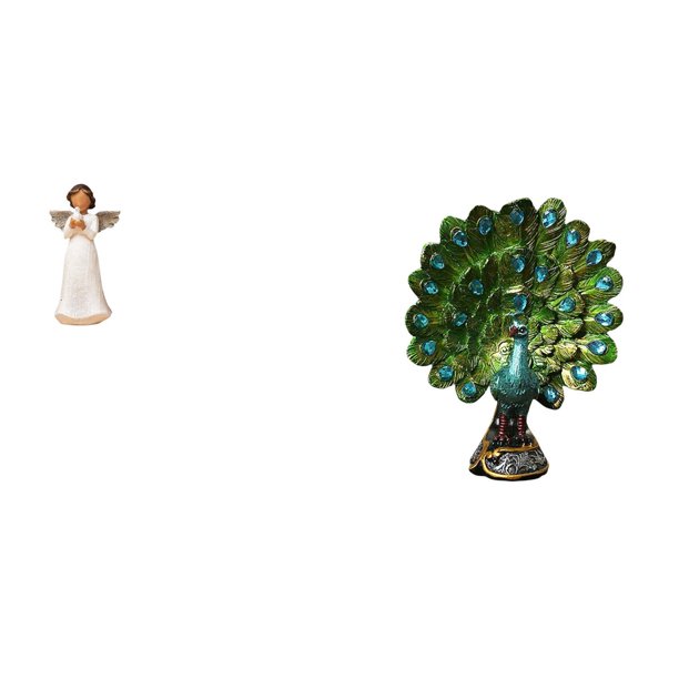 Figura de resina de ángel,Estatua de ángel Figura Decoración del hogar Estante de interior,Figura de escritorio,Estante de estatua de pavo real para escritorio,decoración del hogar,Figura