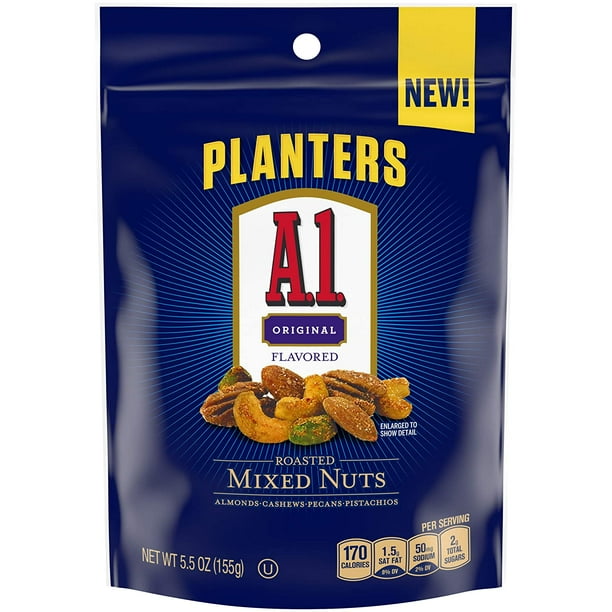 Planters A.1. Original Flavored Roasted Mixed Nuts (5 oz Bag) Walmart