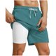 thumbnail image 2 of Ceisia Men's Shorts Athletics Elastic Waist Solid With Large Pockets For Camping Hiking & Light Blue XL Gift, 2 of 5