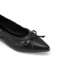 thumbnail image 5 of Women's Dressy Vegan Flats - Pointed Toe Ballet Shoes with Bow Accent, 5 of 8