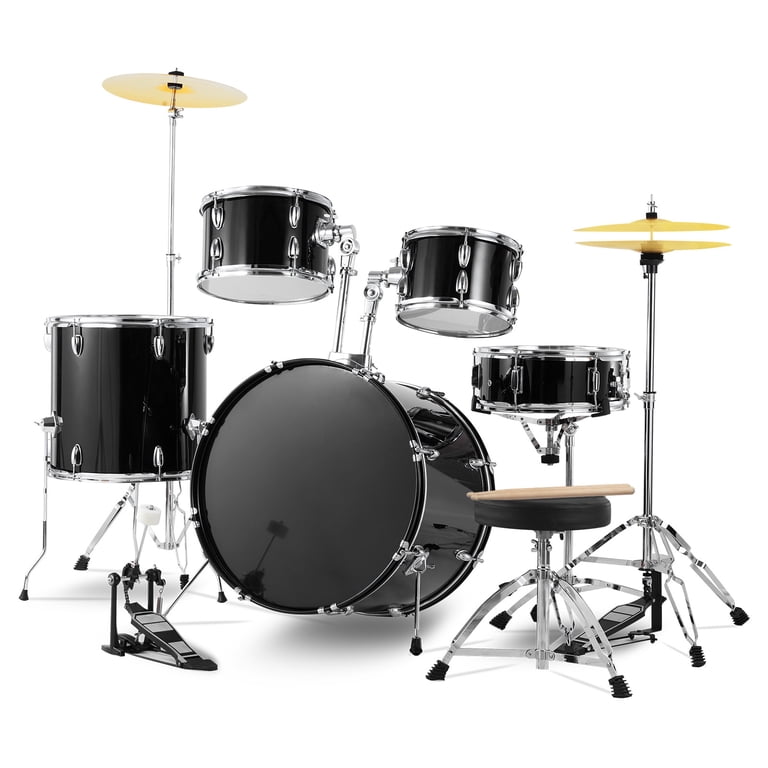 KFFKFF Adult Drum Set, 5-Piece Kit, 22