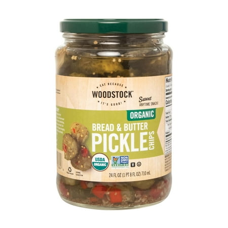 Woodstock Organic Sweet Bread and Butter Pickles 24 oz (Pack Of 6)