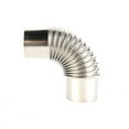 thumbnail image 2 of 90 Degree Stove 2.36 Inch Stainless Steel Stove Elbow Chimney Flue Extension Elbow Chimney for Outdoor Wood Stove, Camping Stove Accessories, 2 of 9