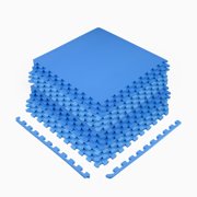 BalanceFrom EVA Foam Interlocking Floor Tiles, 63 × 63 cm, 1/2" 3/4" or 1" Thick, Anti-Slip Textured Mats in Multiple Colors, 6/12/24/36 Pack for Home Gym and Play Areas