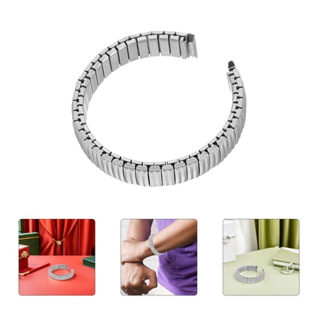 Yardwe Stainless Steel Elastic Watch Strap with Stretchable Core for Comfortable All Day Wear