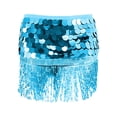 thumbnail image 4 of Daznico Gleaming Sequin Fringe Party Skirt for – Sparkly Flapper Style Mini Skirt for Evening Events and Celebrations,Mardi Gras Clothing,Mardi Gras Skirt,One Size, 4 of 4