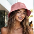 thumbnail image 4 of Dalix Salty Embroidered Bucket Hat Cotton Summer Beach Vacation Cap Womens in Peach Melba L Large, 4 of 5