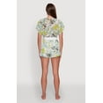 thumbnail image 4 of Womens Chiffon Floral Print V Neck Wrap Romper with Belt, 4 of 4