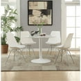 thumbnail image 4 of Coaster Lowry Piédestal Rond Contemporain Table à Manger en Bois en Blanc, 4 of 4
