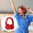 thumbnail image 6 of Wireless Bluetooth Over Ear Headphones with Active Noise Cancelling, Hi-Res Audio LDAC/aptX Low Latency for Airplane Travel, Comfort, AI Translation Voice Chat Custom EQ via App,Red, 6 of 6