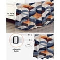 thumbnail image 3 of Navy Blue Burnt Orange Bed Skirt King Size, Retro Geometric Abstract Wrap Around Bed Skirting with Adjustable Elastic Strap, Dust Ruffled Pleated Bedskirts 18 Inch Drop for Bedroom King Beds, 3 of 9