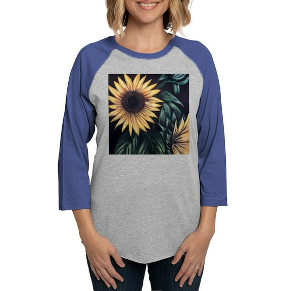 CafePress - Sunflower Life Long Sleeve T Shirt - Womens Baseball Tee