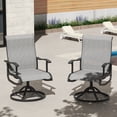 thumbnail image 1 of Outdoor Swivel Patio Dining Chairs Set of 2, All Weather Patio Textilene Chair High Back Outdoor Swivel Rocker Set, 1 of 8