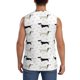 thumbnail image 4 of Fotbe Dachshund Dog Men's Camiseta sin Mangas Estampada para Hombres, Playera Casual para Gimnasio, Entrenamiento, Playa-XX-Large, 4 of 7