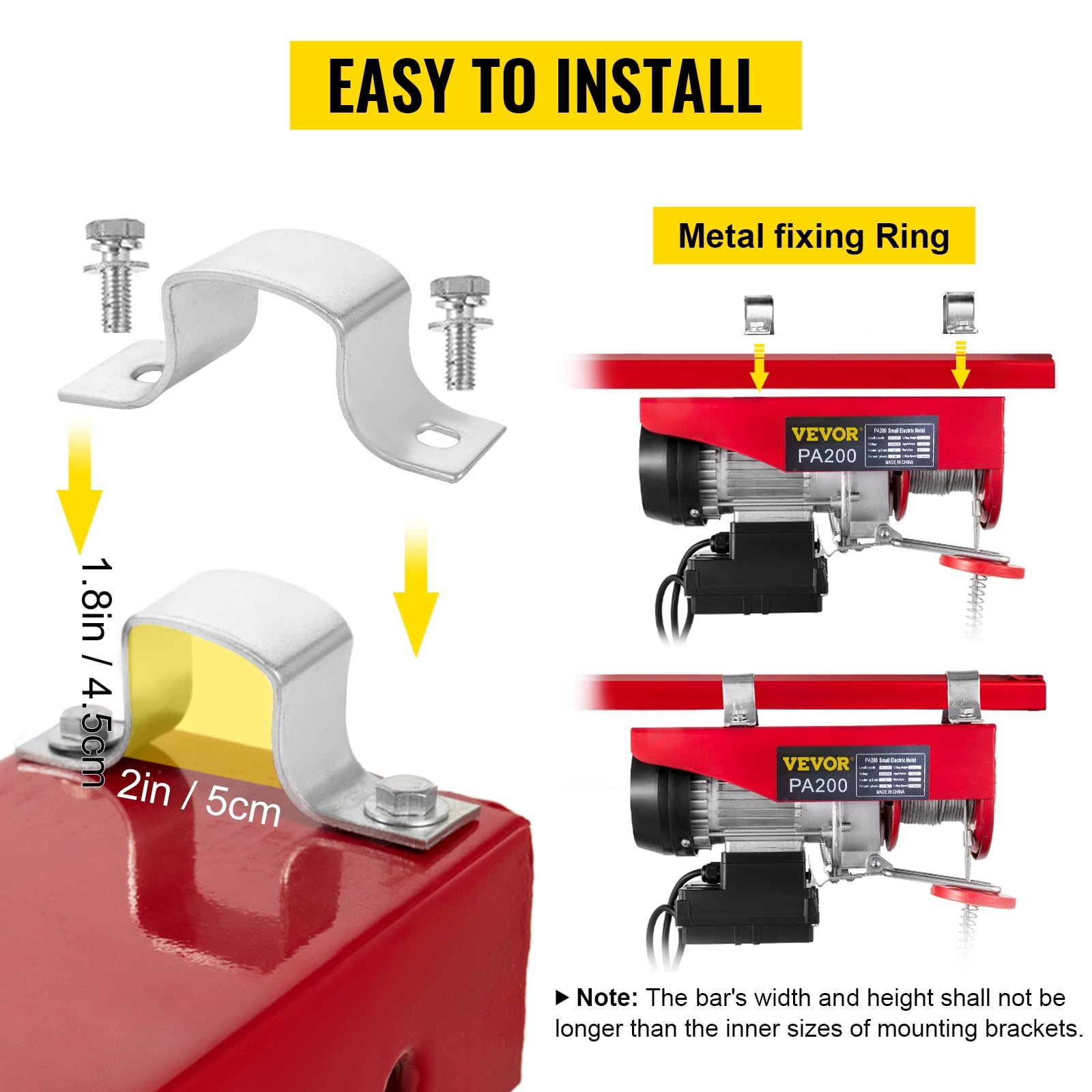 BENTISM Electric Hoist 110V Electric Winch 1800LBS with Wireless Remote Control