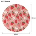 thumbnail image 6 of Strawberry Plants Fruit Flower Heart Round Tablecloth 60"x60",Wrinkle Wipeable Table Cloth for Kitchen Dining Room Picnic Patio Party, 6 of 6