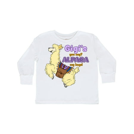 

Inktastic Gigi s You Say ALPACA my Bags with Cute Jumping Alpaca Gift Toddler Boy or Toddler Girl Long Sleeve T-Shirt