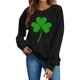 thumbnail image 4 of Suéteres de Manga Larga de Mujer con Cuello Redondo Impreso Suelto Casual para la Fiesta Del Día de San Patricio Y el Uso Diario, 4 of 6