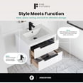 thumbnail image 5 of Fine Fixtures Kingsford Vanity 24" Wide With Drawers - White - Sink Included, 5 of 10