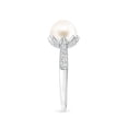 thumbnail image 3 of Angara Vintage Style Freshwater Cultured Pearl Ring in 14K White Gold for Women | June Birthstone Jewelry for Her, 3 of 8