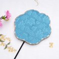 thumbnail image 1 of Butterfly Fan Imitation Flower Luo Shaped Fan Long And Short Handle Fan Hanfu Dance Retro Shooting Props Round Fan, 1 of 4