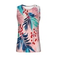 thumbnail image 4 of YUGYXL Mens Tank Tops Summer Workout Gym Sleeveless Shirt Hawaiian Graphic Tank Top Men Vintage Beach Shirts Pink XXL, 4 of 5