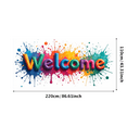 thumbnail image 3 of LUUFILx Welcome Colorful Backdrop Banner Vibrant Background for Party Supplies Decorations Photography Props Home Events Festivals Greeting Occasions, 3 of 7