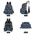 thumbnail image 4 of FORMRS Mini Backpack Purse for Women Quilted Travel Daypack Casual Shoulder Bag, Cartoon Jellyfish Pattern, 4 of 7