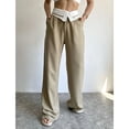 thumbnail image 4 of New Women's Chic Pants y2k Women's Low Waist Wide Leg Loose Loose Bottoms Women's Pants-As photo shows-L, 4 of 7