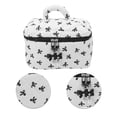 thumbnail image 4 of Unique Bargains 1 Pc Large Pendant Bow Makeup Bag Beige White Black Polyester, 4 of 6