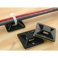 thumbnail image 3 of Secure Cable Ties 1 Inch Black Square Adhesive Tie Mount - 100 Pack, 3 of 4