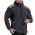 thumbnail image 1 of pstuiky Camisas para hombre de manga larga, Camisa informal de manga larga con cuello alto y cremallera en la muñeca para hombre tops de invierno para hombre l, 1 of 8